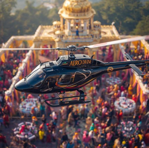 Hire helicopter for wedding in Delhi with AERO Divine Aviation