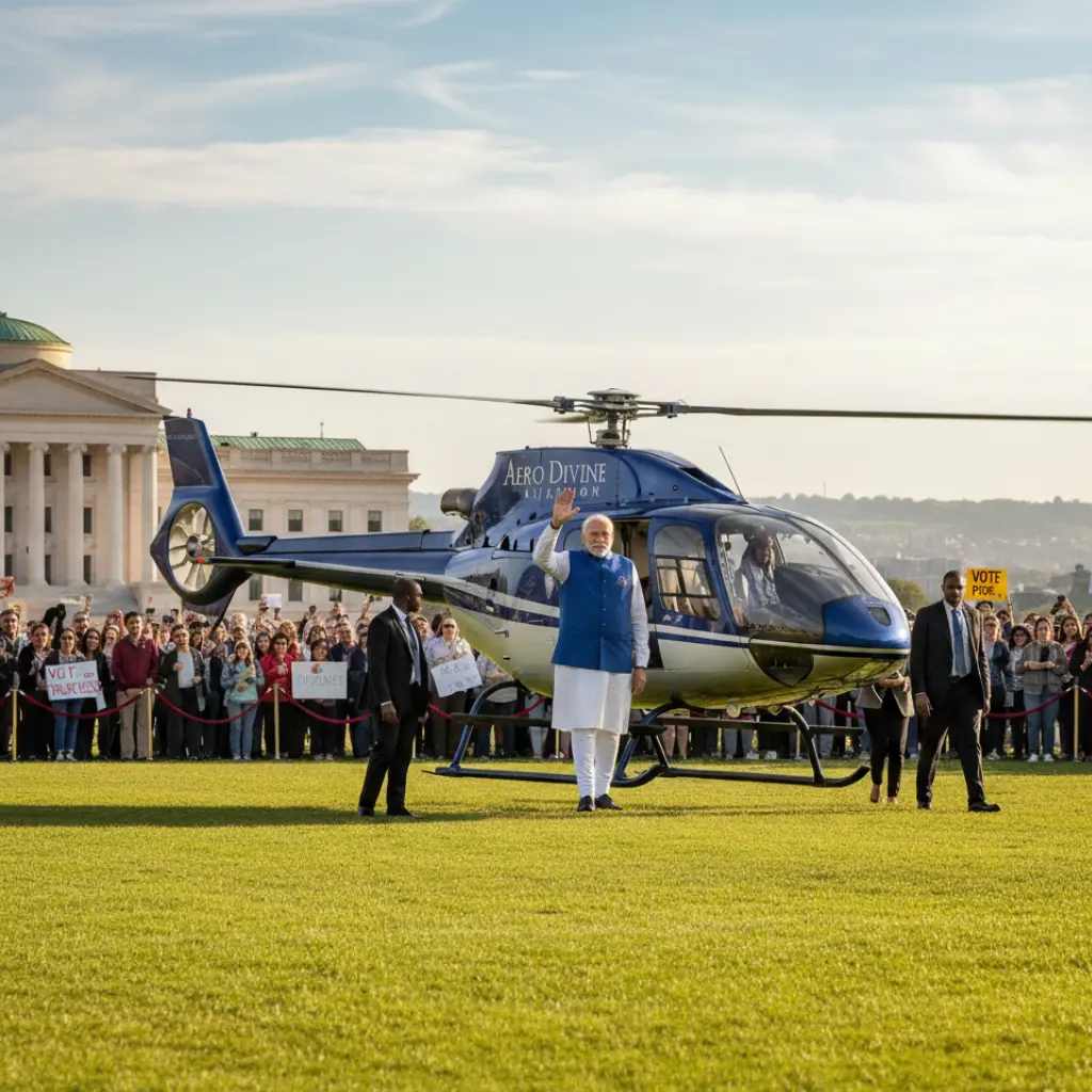Helicopter in political promotion