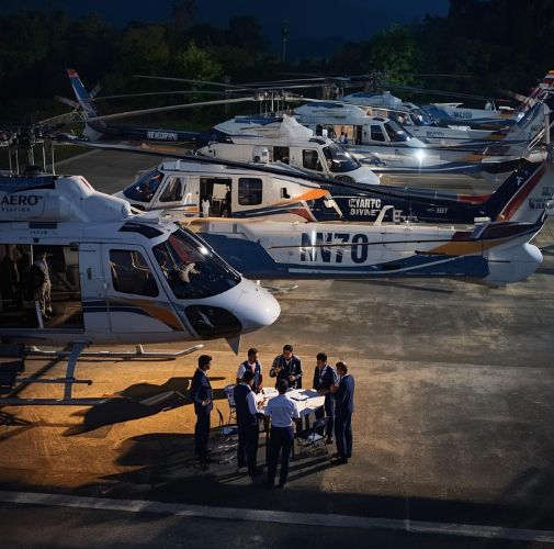 Helicopter hire for election rallies in Assam by Aero Divine Aviation