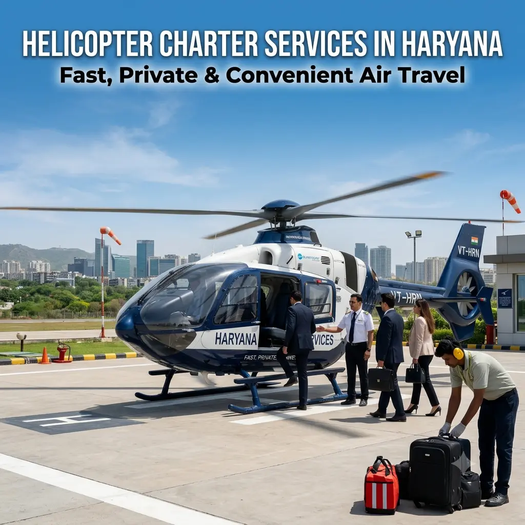 Helicopter charter services in haryana fast private convenient air travel
