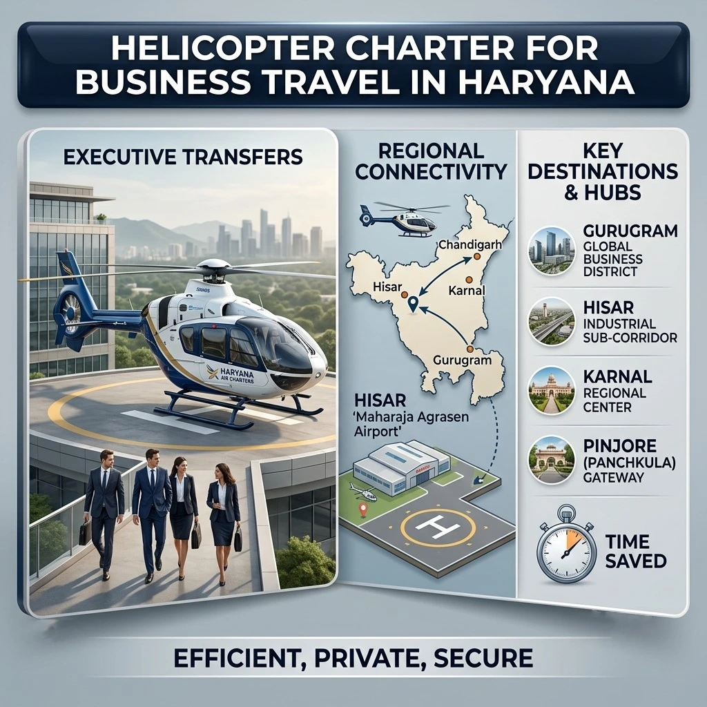 Helicopter Charter for Business Travel in Haryana