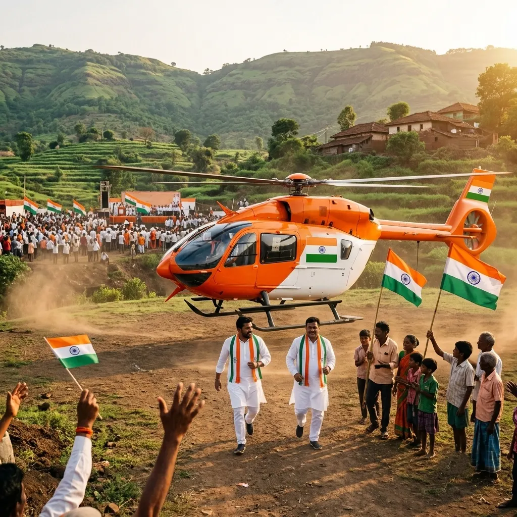 Helicopter for election campaign in maharashtra