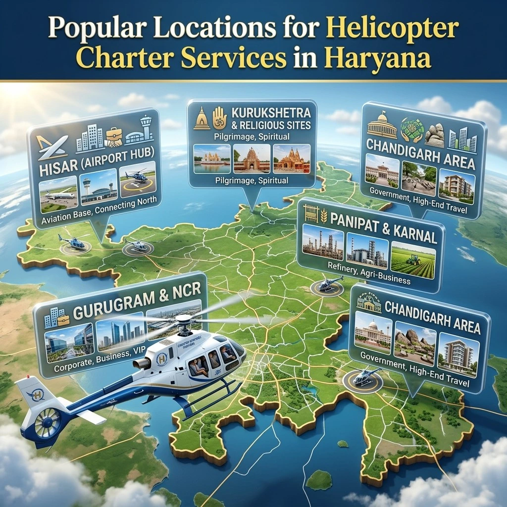 Popular Locations for Helicopter Charter Services in Haryana