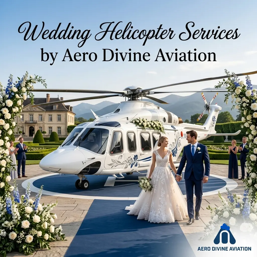 Wedding Helicopter Services by Aero Divine Aviation