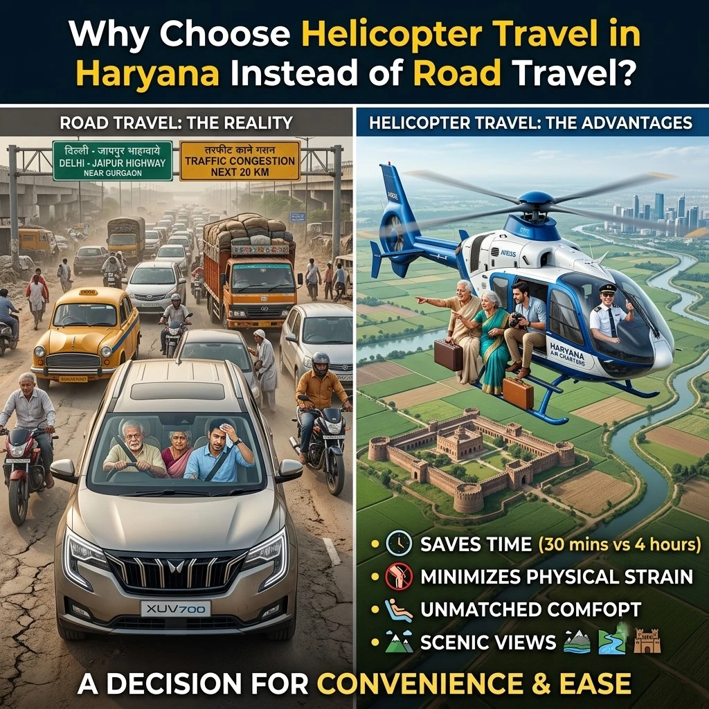 Why Choose Helicopter Travel in Haryana Instead of Road Travel