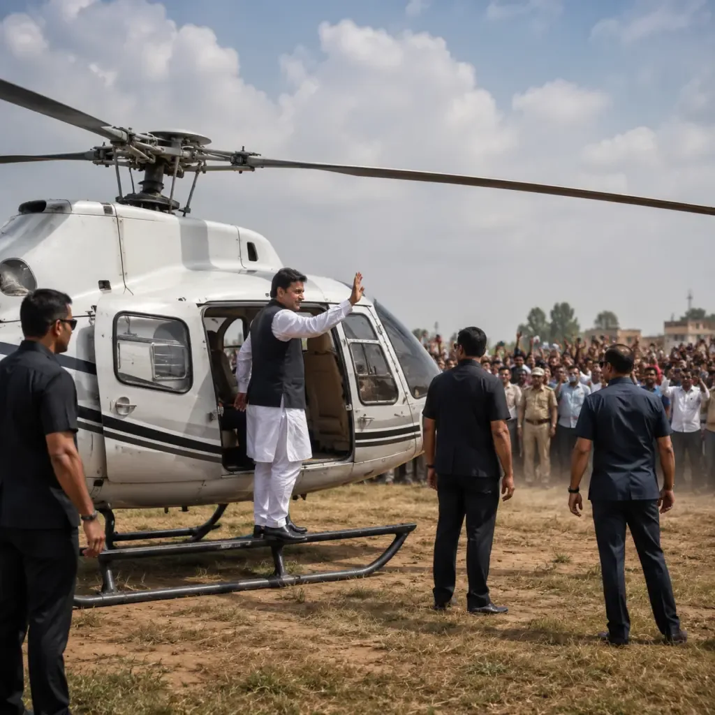 helicopter for election campaign in uttar pradesh