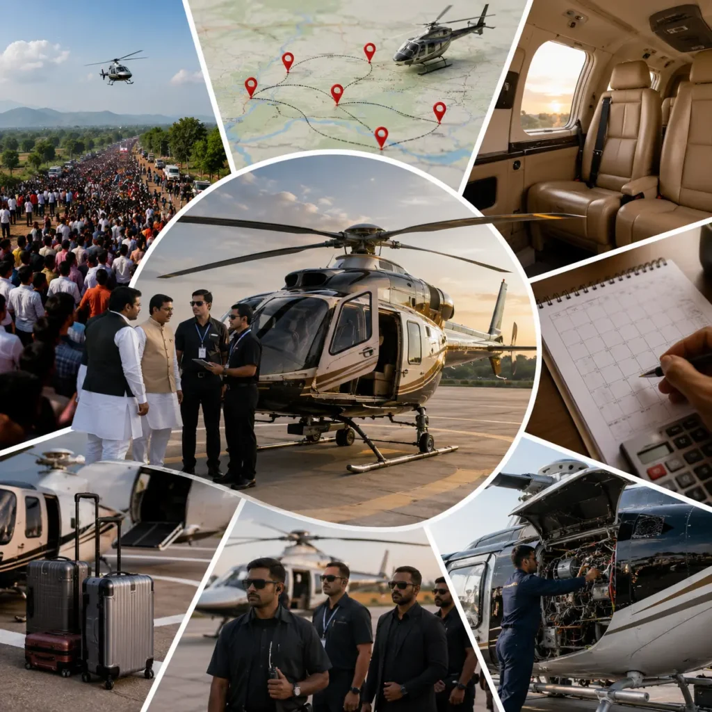 helicopter for election campaign in punjab