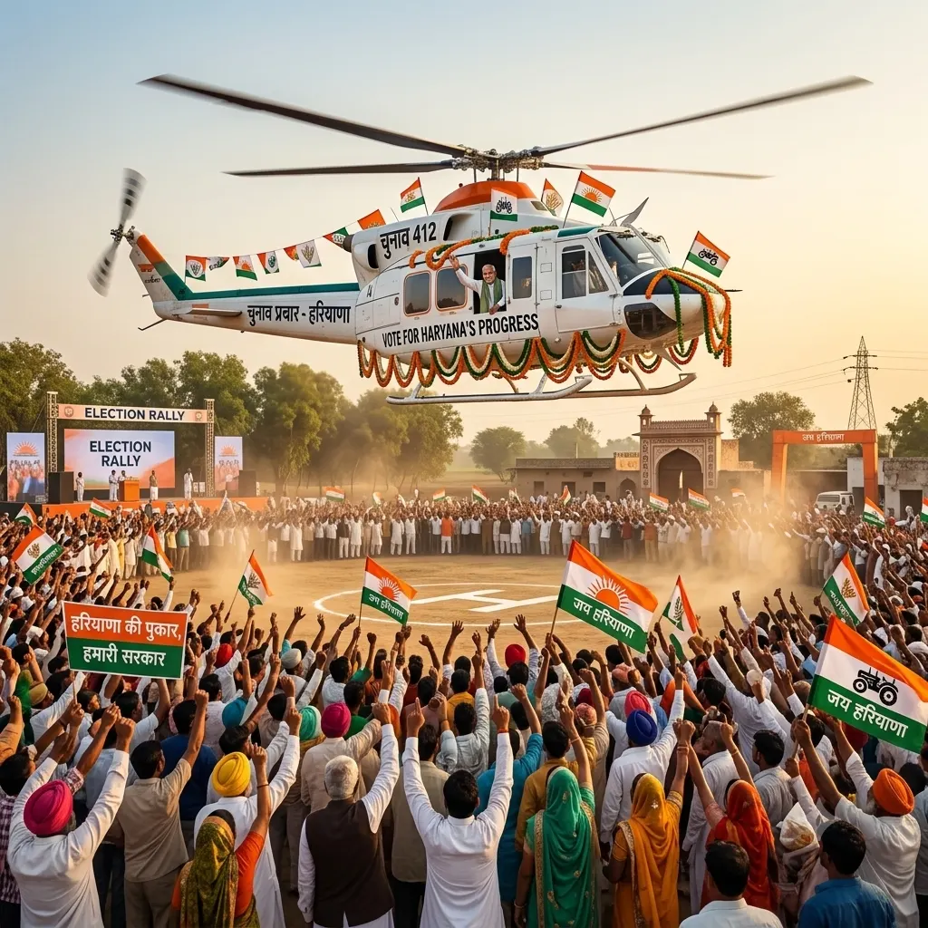 helicopter for election campaign