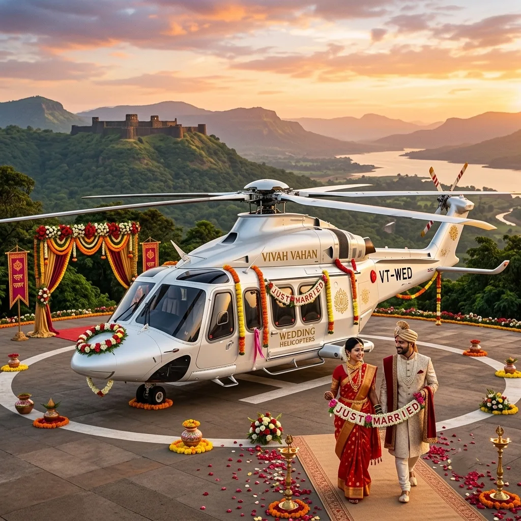 helicopter for wedding in maharashtra