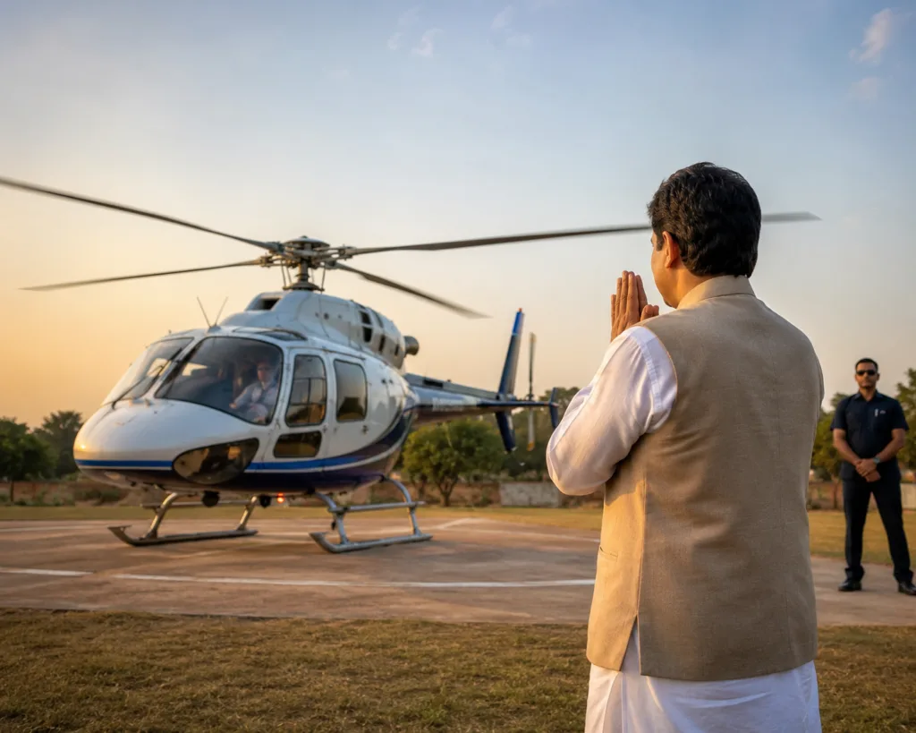 helicopter for election campaign in uttar pradesh
