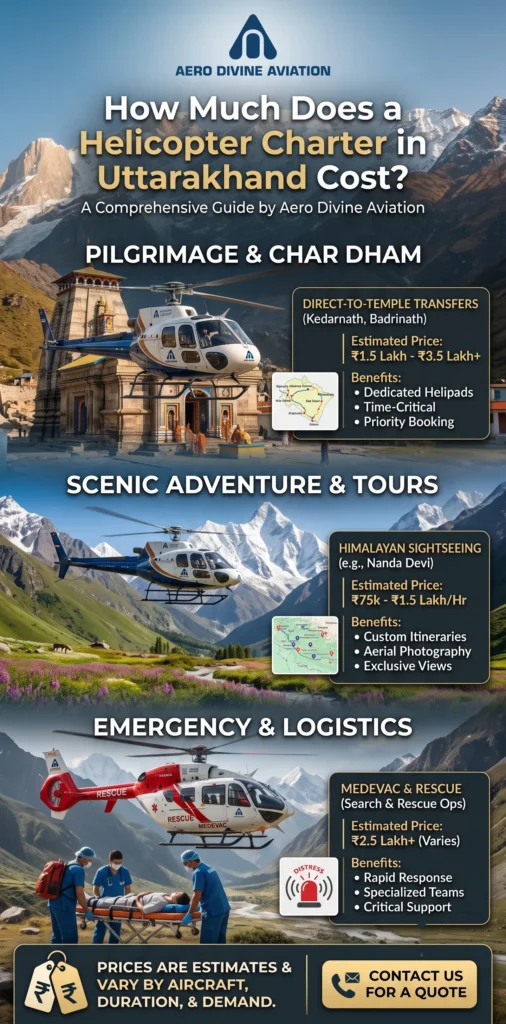 How Much Does a Helicopter Charter in Uttarakhand Cost