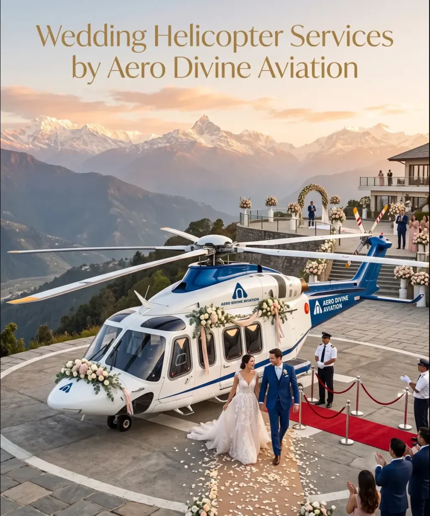 Wedding Helicopter Services by Aero Divine Aviation