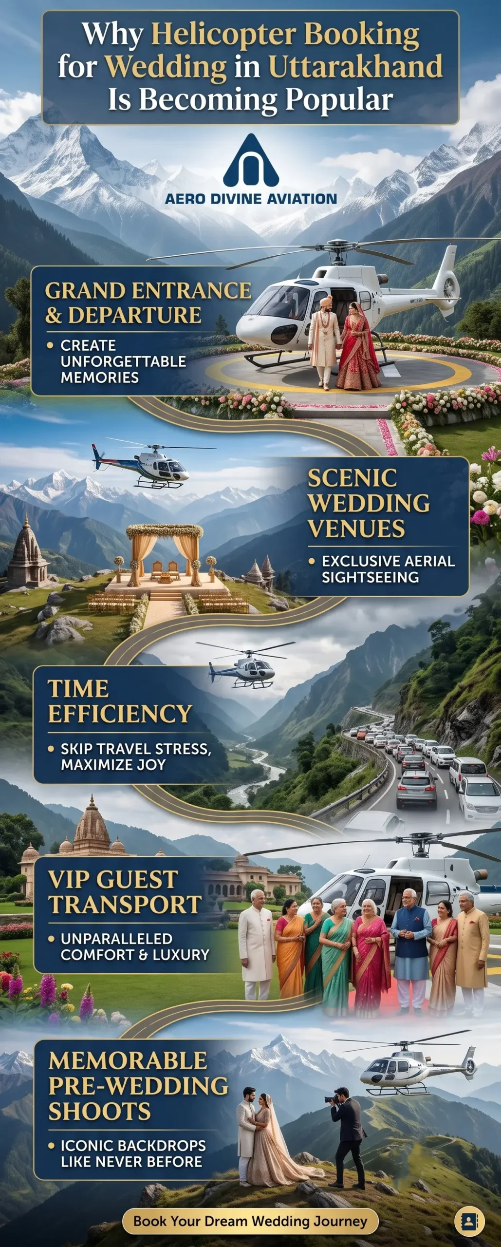 Why Helicopter Booking for Wedding in Uttarakhand Is Becoming Popular